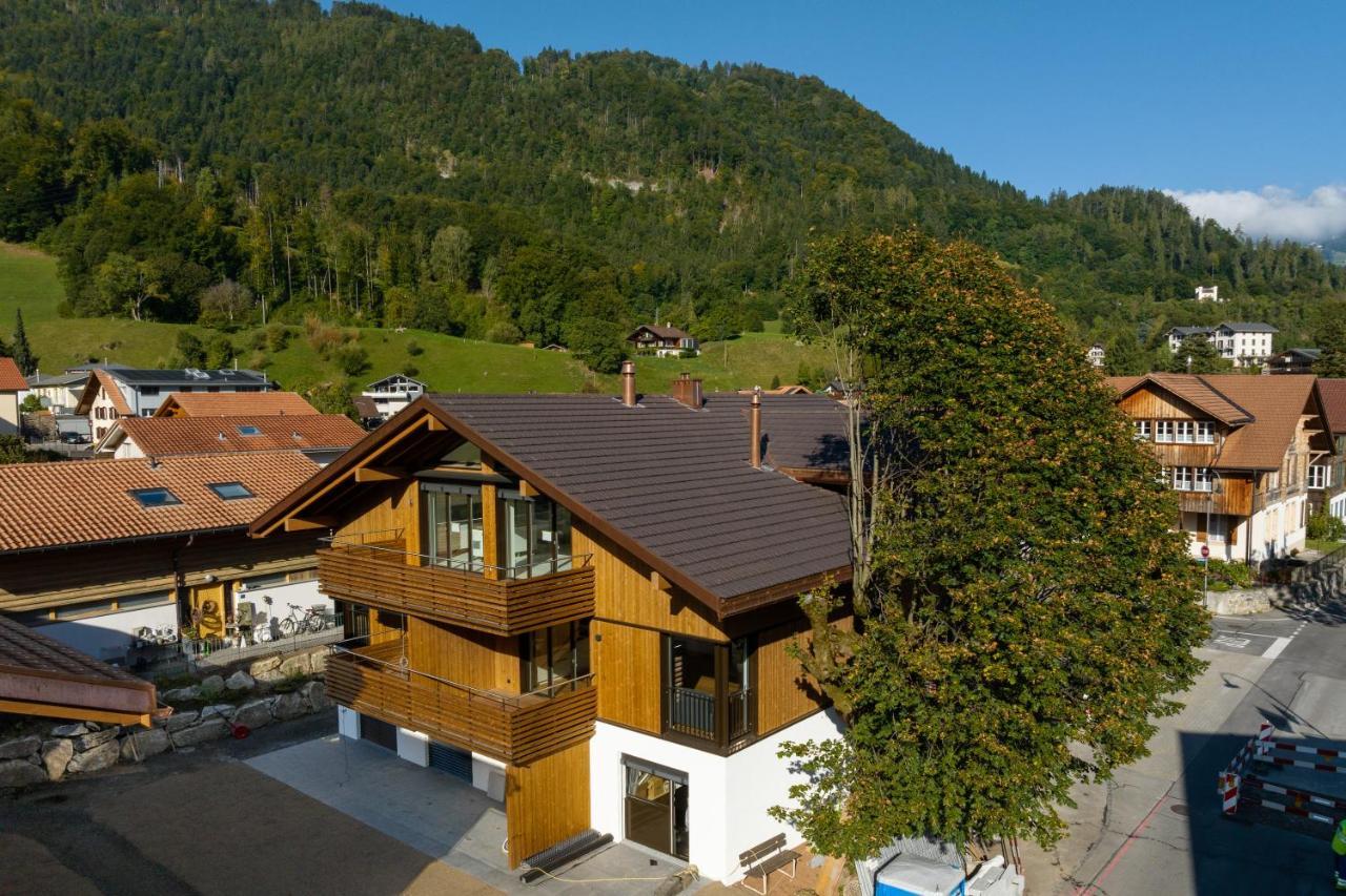Moderne Neubauwohnung In Wilderswil Luaran gambar